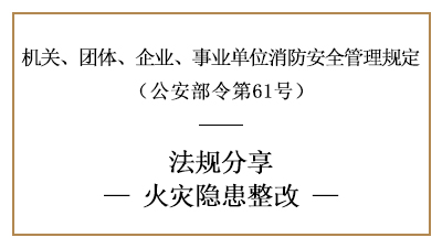 機關、團體、企業(yè)、事業(yè)單位火災隱患整改要求-四川國晉消防分享