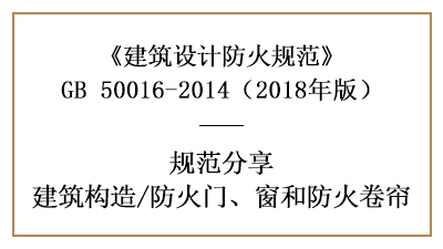 防火門、窗和防火卷簾的建筑防火設(shè)計要求—四川國晉消防分享