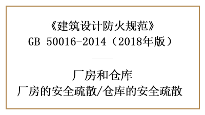 廠房、倉庫的安全疏散防火設(shè)計要求—四川國晉消防分享