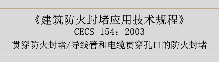 建筑防火封堵應(yīng)用技術(shù)規(guī)程-貫穿防火封堵、導線管和電纜貫穿孔口的防火封堵-700